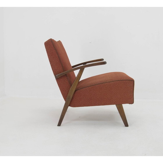 Image 1 of Fauteuil vintage rouge, Tchécoslovaquie 1960