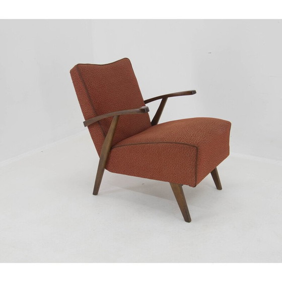 Image 1 of Fauteuil vintage rouge, Tchécoslovaquie 1960