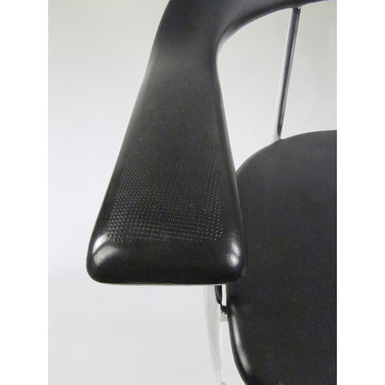 Image 1 of Paire de fauteuils vintage en acier chromé et caoutchouc par Giancarlo Vegni pour Fasem, Italie 1980