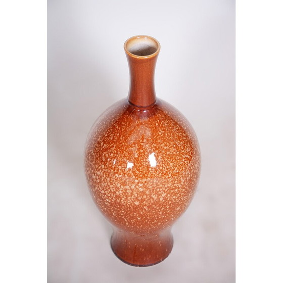 Image 1 of Vase vintage Bauhaus en céramique émaillée, Tchécoslovaquie, années 1950