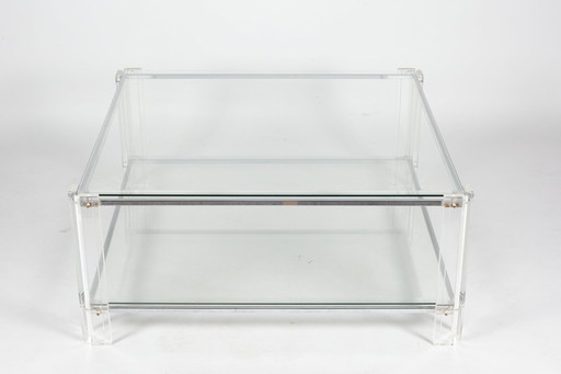 Table basse postmoderne en plexiglas