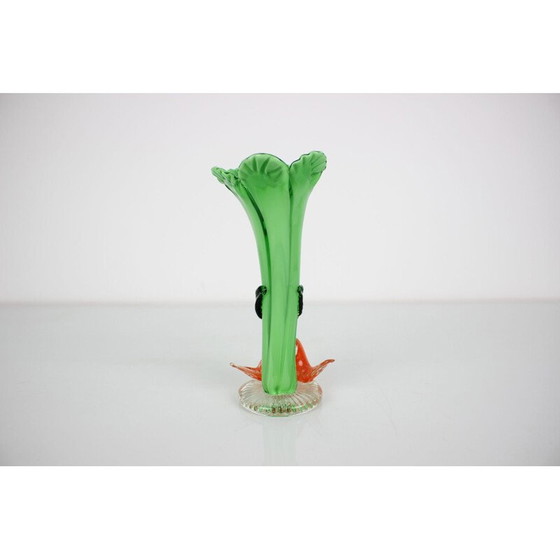 Image 1 of Vase en verre vintage, Tchécoslovaquie 1960