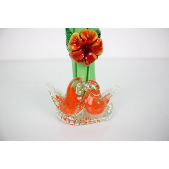 Image 1 of Vase en verre vintage, Tchécoslovaquie 1960