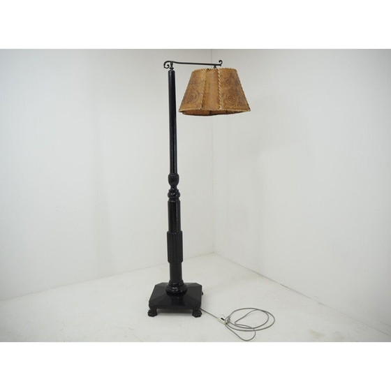 Image 1 of Lampadaire vintage en bois, Art Nouveau 1910