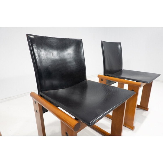 Image 1 of Ensemble de 4 chaises vintage par Afra et Tobia Scarpa, Italie années 1960