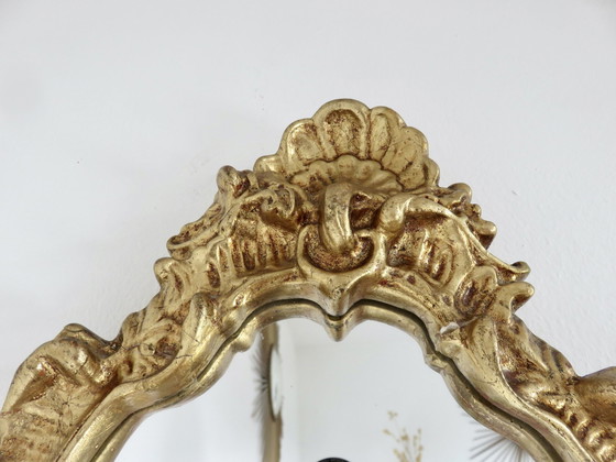 Image 1 of Miroir Style Baroque, En Résine Dorée, France, 1960/1970