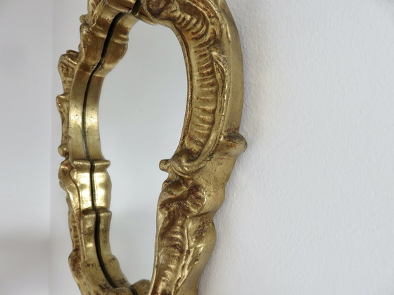 Image 1 of Miroir Style Baroque, En Résine Dorée, France, 1960/1970