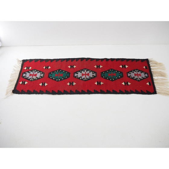 Image 1 of Tapis vintage en laine réversible Kelim, 1960