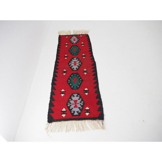 Image 1 of Tapis vintage en laine réversible Kelim, 1960