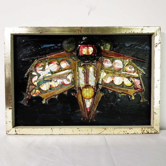 Image 1 of Peinture vintage "Icarus" en peinture, métal, plastique et bois par Horst Rumstedt, 1921s