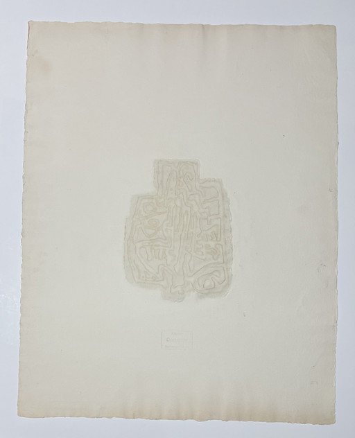 Signed; Guillaume Corneille Eau-Forte En Couleurs Signes Dans La Pierre, 1959 - 2/18