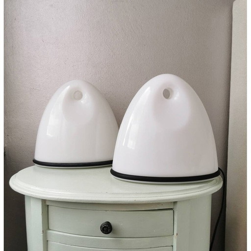 Paire de lampes Lalea vintage en plastique et caoutchouc par Bruno Gecchelin pour Iguzzini, 1977s