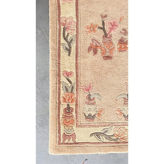 Image 1 of Tapis chinois vintage en laine et coton