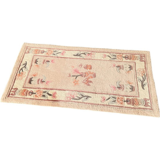 Image 1 of Tapis chinois vintage en laine et coton