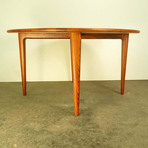 Table basse, teck massif, années 1960