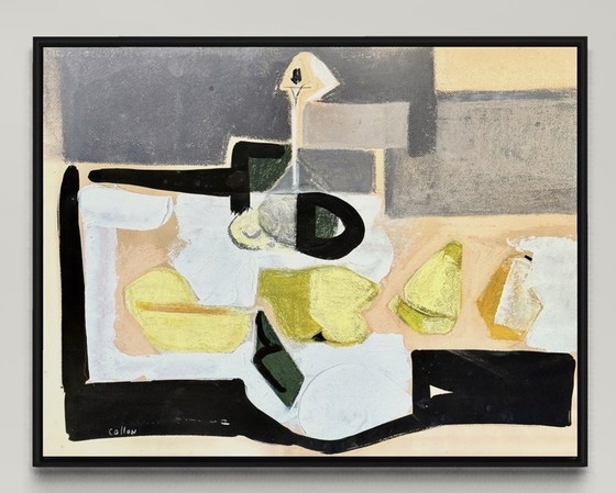 Image 1 of Odette Colon 1926-2012 Magnifique Pastel Cubiste «  Nature Morte Aux Coings «  