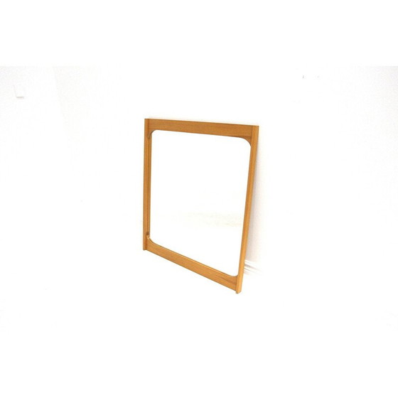 Image 1 of Miroir scandinave vintage en bois de chêne, Suède 1960