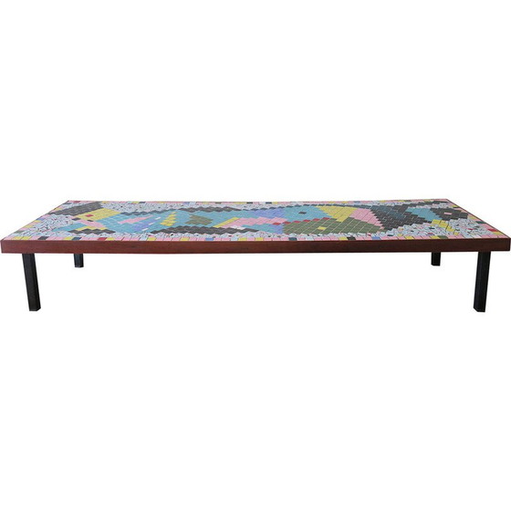 Image 1 of Table basse vintage en carreaux de céramique, 1960