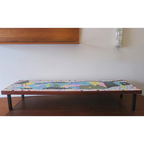 Image 1 of Table basse vintage en carreaux de céramique, 1960