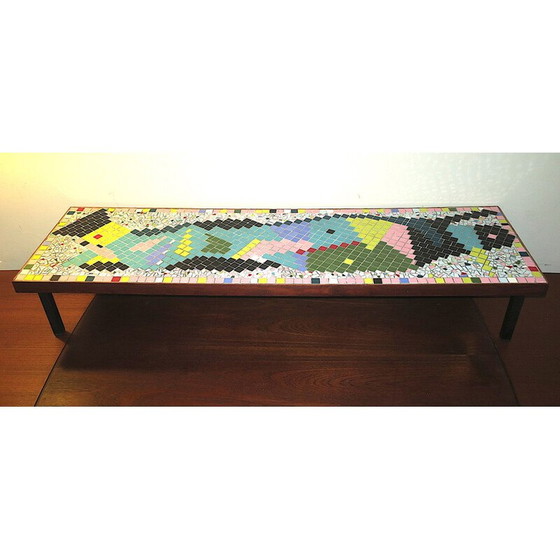 Image 1 of Table basse vintage en carreaux de céramique, 1960