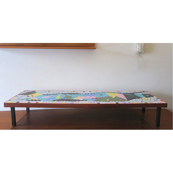 Image 1 of Table basse vintage en carreaux de céramique, 1960