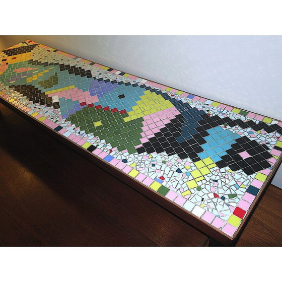 Image 1 of Table basse vintage en carreaux de céramique, 1960
