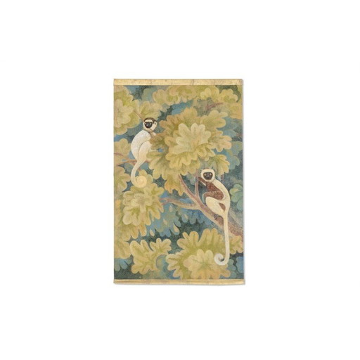 Peinture vintage représentant des singes, France