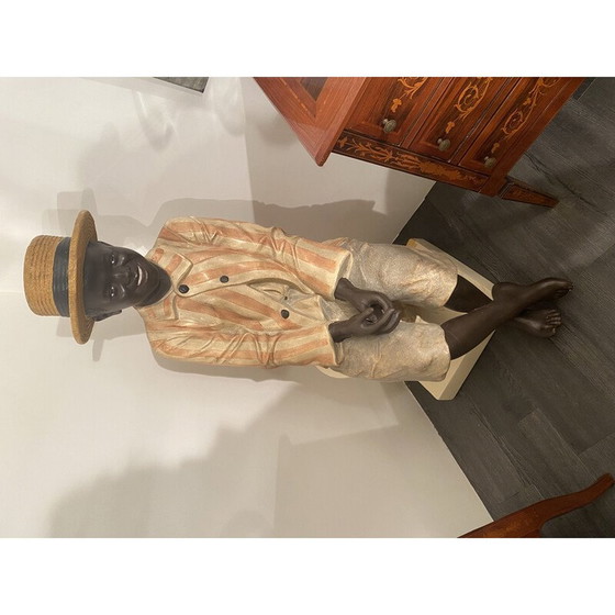 Image 1 of Paire de statues vintage "Les riches et les pauvres", 1975-1980