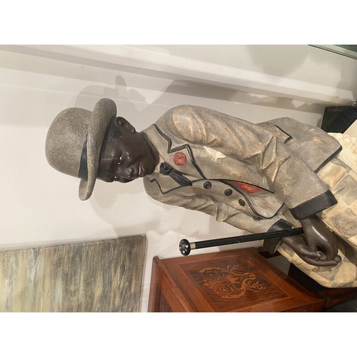 Paire de statues vintage "Les riches et les pauvres", 1975-1980