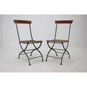 Ensemble de 4 chaises de jardin pliantes vintage, Tchécoslovaquie années 1920