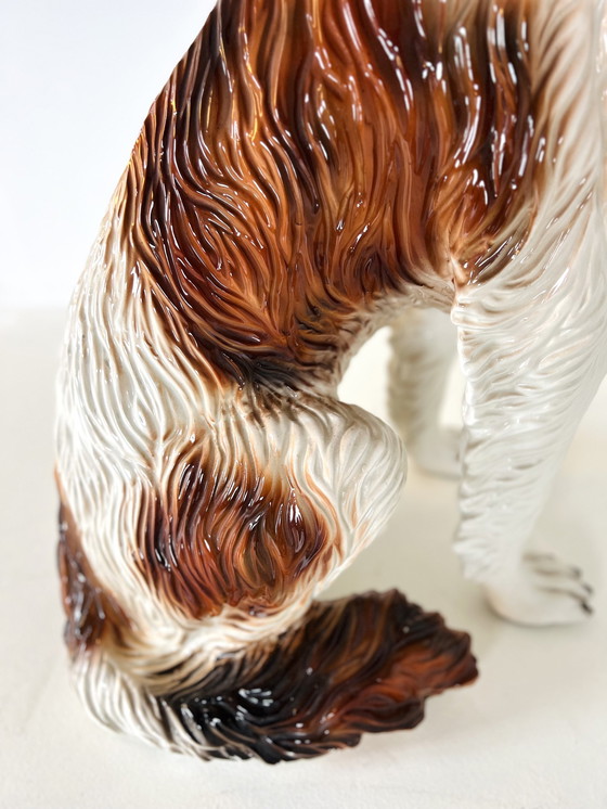 Image 1 of Vintage Afghan Greyhound In Ceramic, Italy '60s