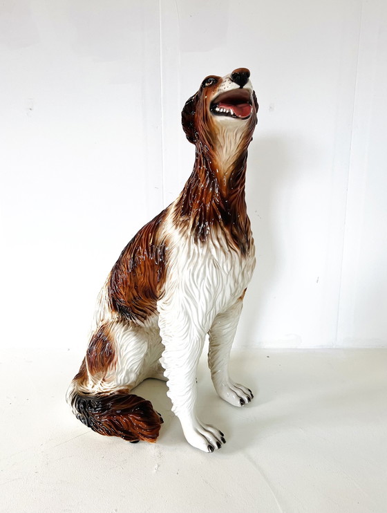 Image 1 of Vintage Afghan Greyhound In Ceramic, Italy '60s