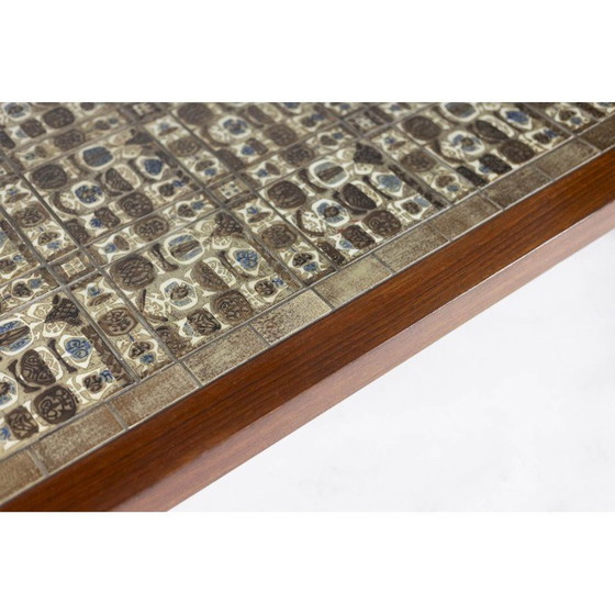Image 1 of Table basse rectangulaire vintage en palissandre et céramique, Danemark 1960