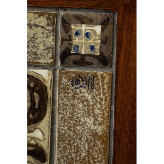 Image 1 of Table basse rectangulaire vintage en palissandre et céramique, Danemark 1960