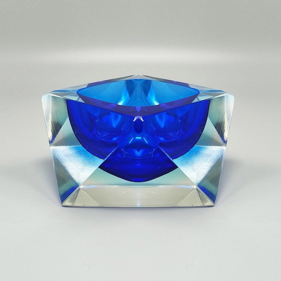 Image 1 of 1960S Cendrier bleu étonnant ou Vide Poche par Flavio Poli pour Seguso