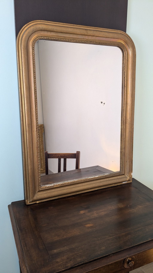 Miroir d'Époque Louis Philippe Doré 86 x 66 cm