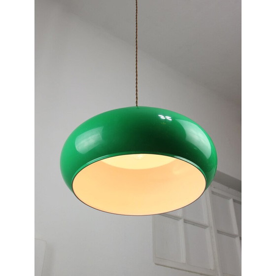 Image 1 of Lampe de table vintage en laiton et plastique, Italie