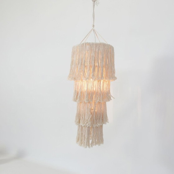 Image 1 of Abat-jour vintage en macramé, Mexique