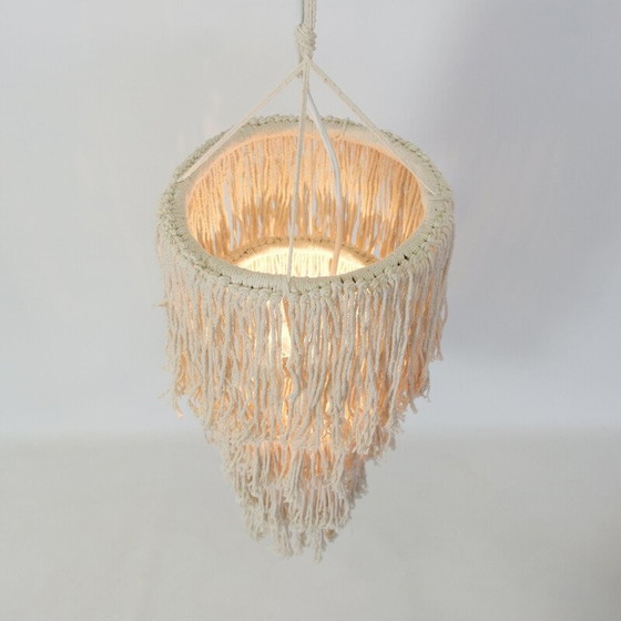 Image 1 of Abat-jour vintage en macramé, Mexique