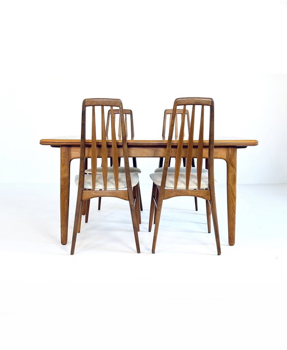 Image 1 of 4x Chaise de salle à manger vintage 'Eva', Koefoeds Hornslet '60