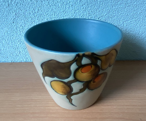 Image 1 of Flora Gouda Holland Flower Pot Decor "Aster" 1960S