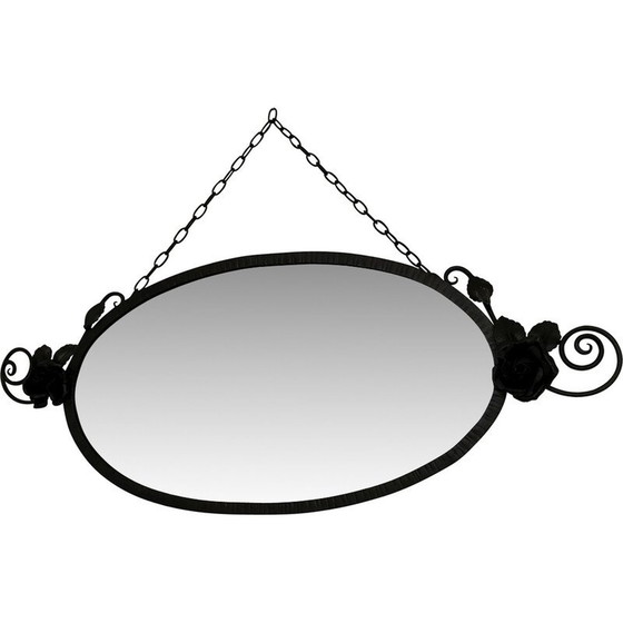 Image 1 of Miroir vintage Art Déco en fer forgé, 1925s-1930s