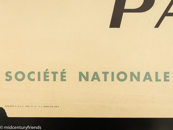 Image 1 of  Affiche publicitaire "Notre Dame" Chemins de fer nationaux français, 87 X 123 Cm