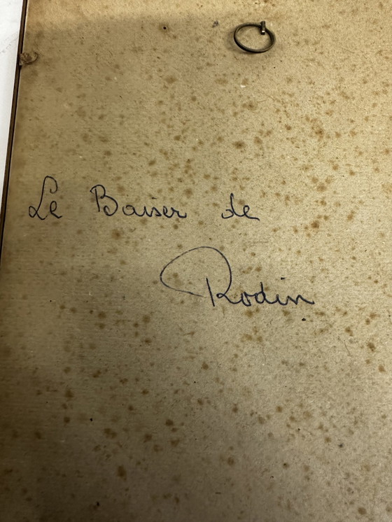 Image 1 of Le Baiser De Rodin - Photographie Sous Cadre - Photo 10/15 Cm