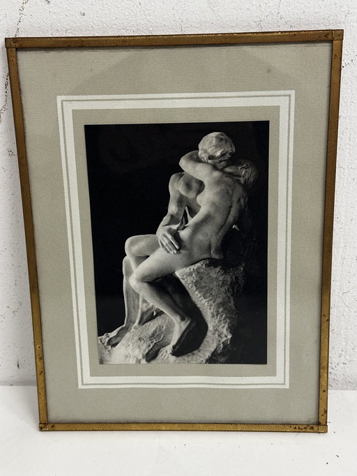 Le Baiser De Rodin - Photographie Sous Cadre - Photo 10/15 Cm