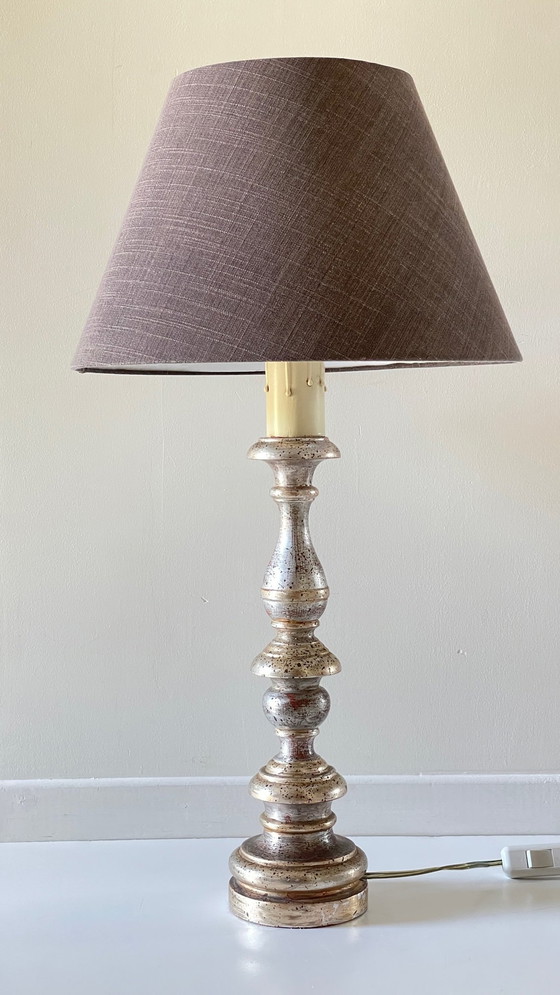 Image 1 of Lampe Bois Argenté "L'Acropole Paris"