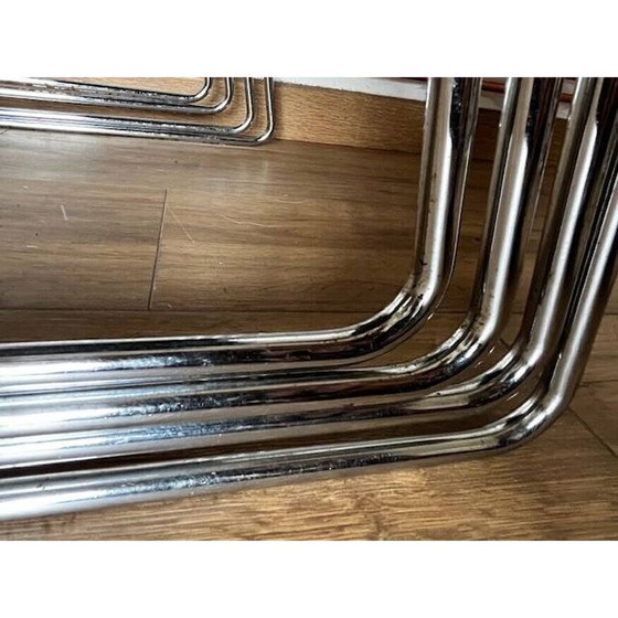 Image 1 of Ensemble de 4 chaises noires vintage Omstak par Rodney Kinsman