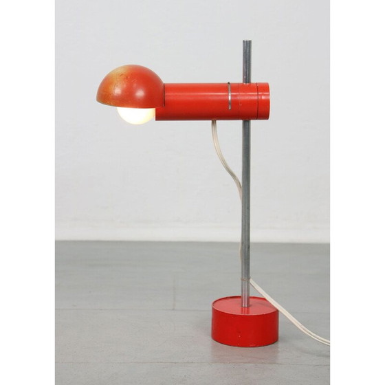 Image 1 of Lampe à poser rouge vintage