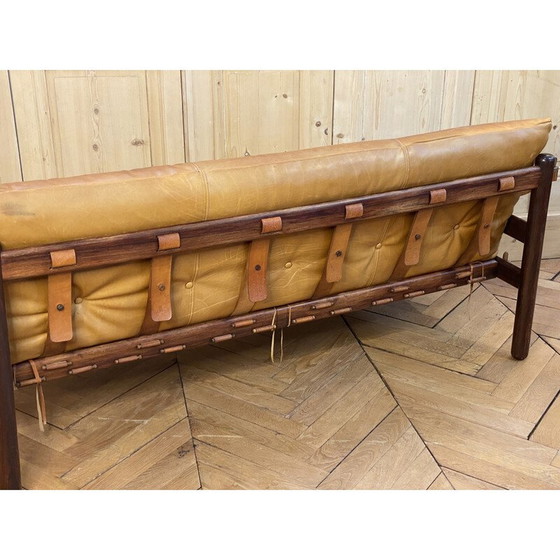 Image 1 of Canapé en cuir vintage par Jean Gillon pour Woodart