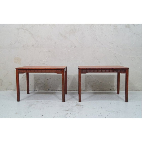 Image 1 of 2 tables d'appoint scandinaves vintage en bois de rose d'Alberts Tibro, 1970